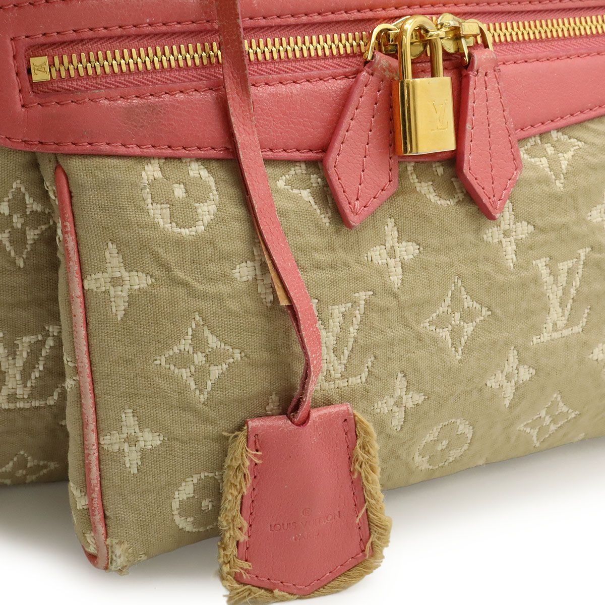 Louis Vuitton Monogram Sabia Caba MM Tote Beige Rose Pink Gold — view 8