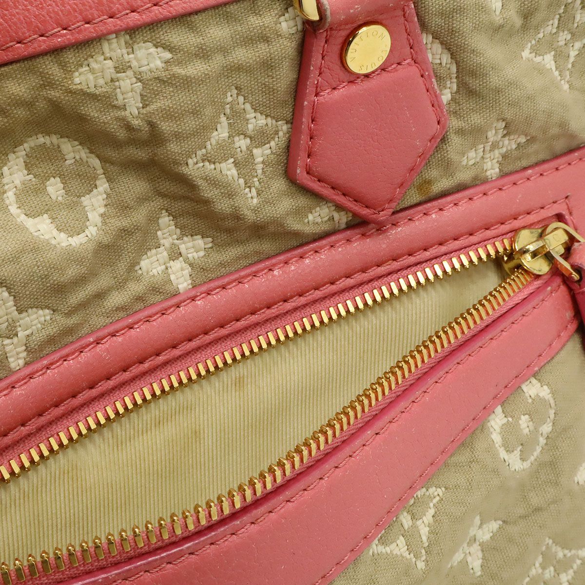 Louis Vuitton Monogram Sabia Caba MM Tote Beige Rose Pink Gold — view 9