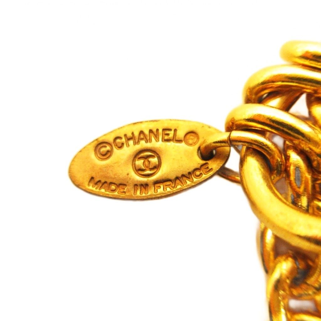 Chanel Long Necklace 2 Logo Pearl Gold — view 6