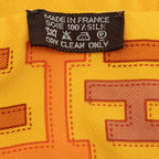 Hermes Twilly Yellow Multicolor Silk Scarf — view 5