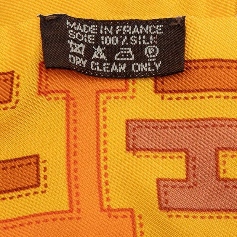 Hermes Twilly Yellow Multicolor Silk Scarf — view 5