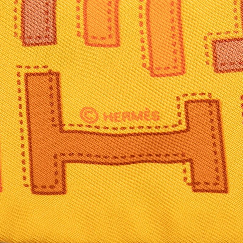 Hermes Twilly Yellow Multicolor Silk Scarf — view 4