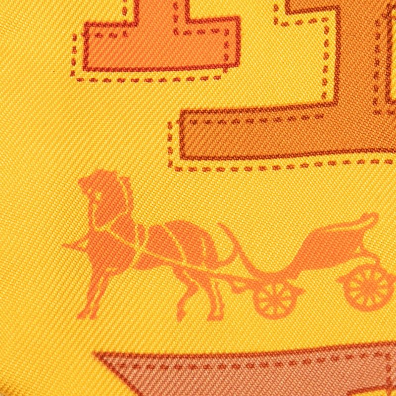 Hermes Twilly Yellow Multicolor Silk Scarf — view 2