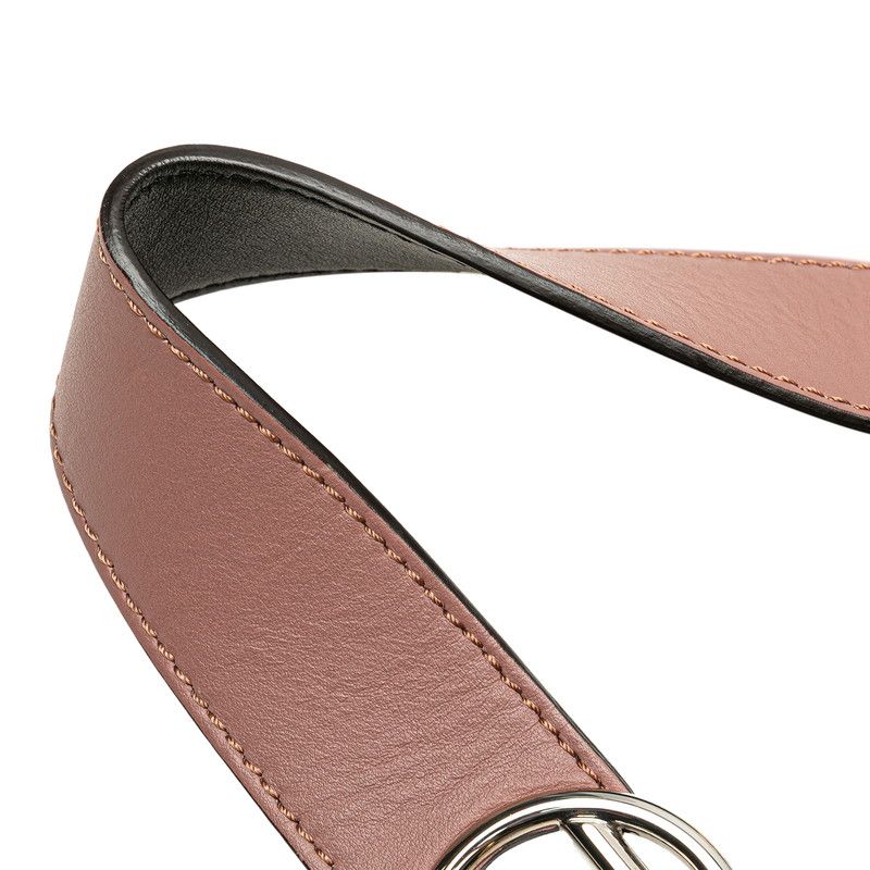 Fendi Run Away 2-Way Shoulder Bag Dusty Pink Black Leather — view 6