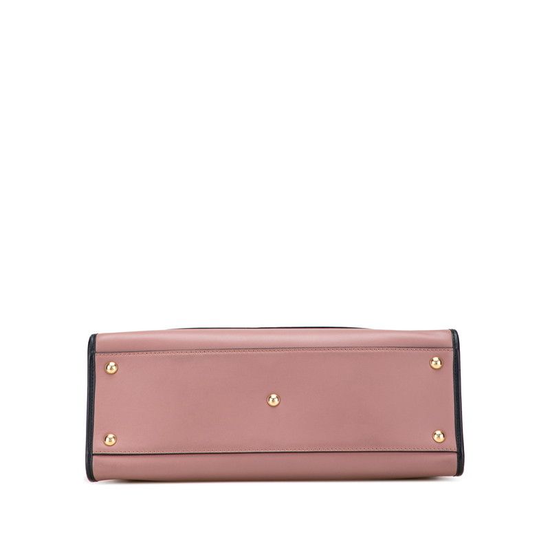 Fendi Run Away 2-Way Shoulder Bag Dusty Pink Black Leather — view 3