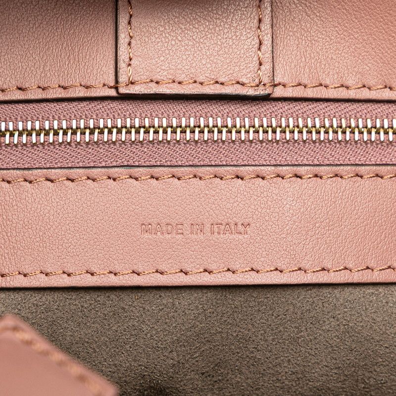 Fendi Run Away 2-Way Shoulder Bag Dusty Pink Black Leather — view 8