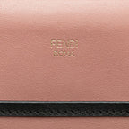 Fendi Run Away 2-Way Shoulder Bag Dusty Pink Black Leather — view 4