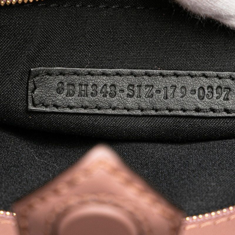 Fendi Run Away 2-Way Shoulder Bag Dusty Pink Black Leather — view 9