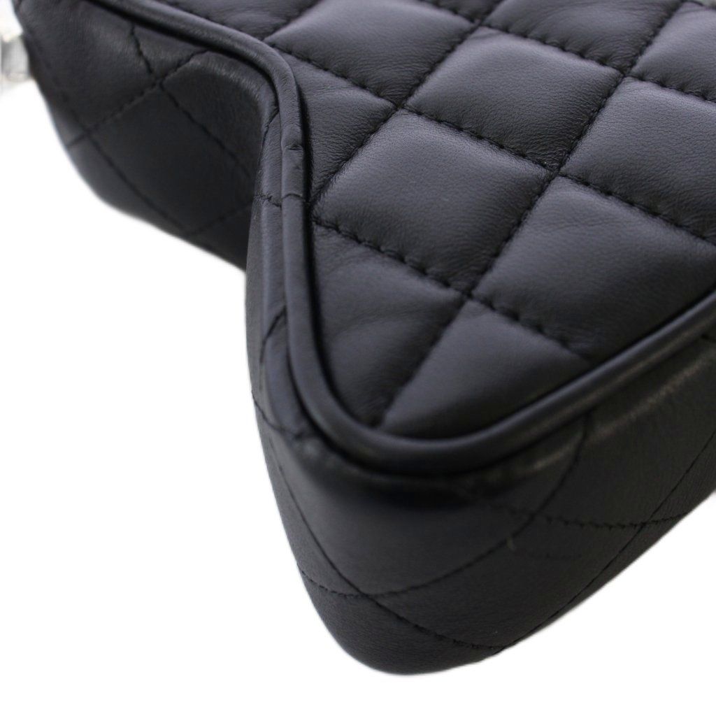 Chanel Cruise Collection Star Quilted Chain Shoulder Bag CC Logo Black KH — view 5