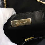 Chanel Cruise Collection Star Quilted Chain Shoulder Bag CC Logo Black KH — view 8