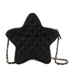 Chanel Cruise Collection Star Quilted Chain Shoulder Bag CC Logo Black KH — view 3