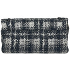 Chanel CC Logo Chain Shoulder Bag Tweed Pattern Bag Nylon Black White — view 3