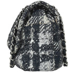 Chanel CC Logo Chain Shoulder Bag Tweed Pattern Bag Nylon Black White — view 2