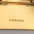 Chanel Logo Plate Square Vintage Gold Brooch — view 4