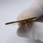 Chanel Logo Plate Square Vintage Gold Brooch — view 4