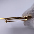 Chanel Logo Plate Square Vintage Gold Brooch — view 5
