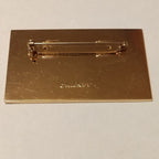Chanel Logo Plate Square Vintage Gold Brooch — view 2