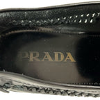 Prada Loafers 36.5 Black Moccasins Leather — view 5