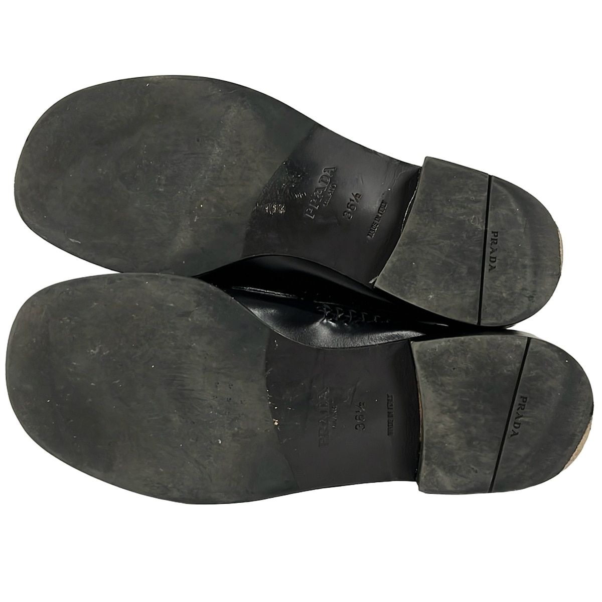 Prada Loafers 36.5 Black Moccasins Leather — view 4