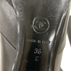 Chanel Boots 36 C Black CC Logo Lambskin — view 6