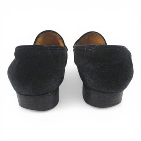 Hermes Loafer Gold 35.5 Black Suede — view 4