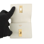 Celine Card Case with Flap Holder 16 Seeds Calf Leather White — view 4