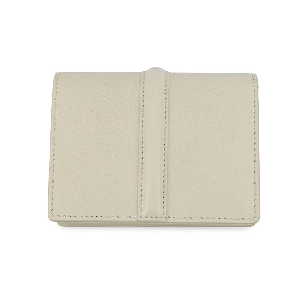 Celine Card Case with Flap Holder 16 Seeds Calf Leather White — view 3