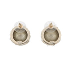 Chanel Earrings CC Logo Round Rhinestone Faux Pearl — view 3