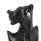 Chanel Earrings CC Logo Round Rhinestone Faux Pearl — view 4
