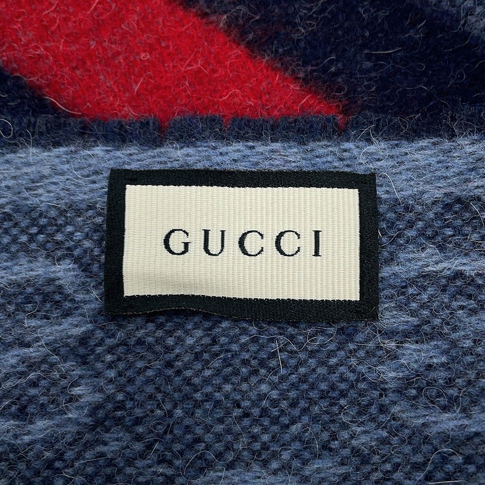 Gucci Scarf Webbing Scarves Blue — view 9