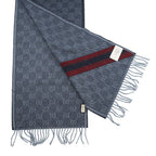 Gucci Scarf Webbing Scarves Blue — view 2