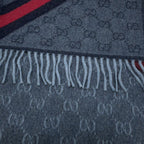 Gucci Scarf Webbing Scarves Blue — view 4