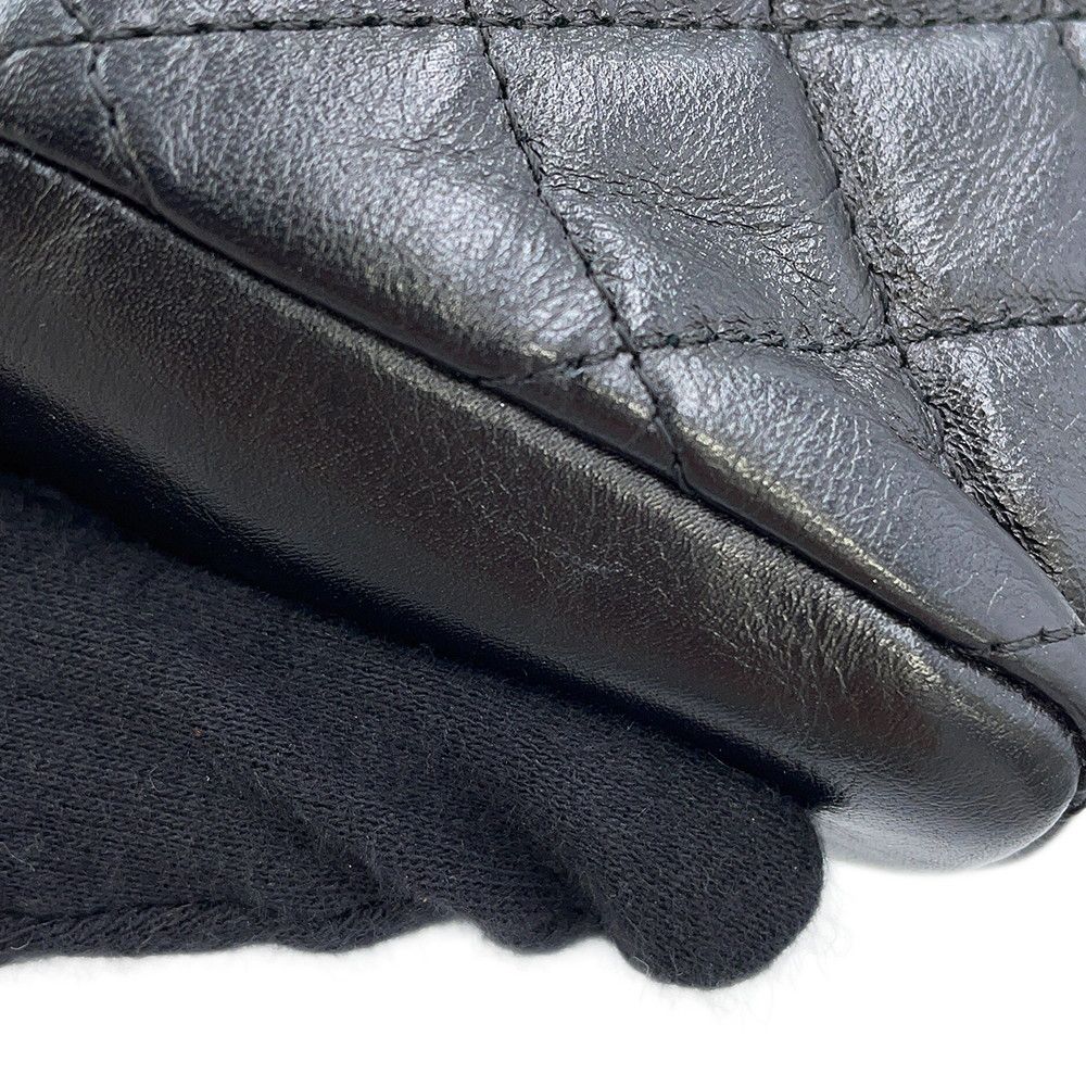 Chanel Foncase Quilted 2.55 Mini Chain Pochette Lucky Charm Calf Leather Black — view 6