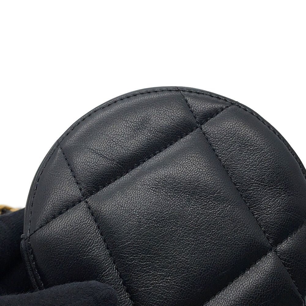 Chanel Chain Shoulder Bag 19 Quilted CC Logo Lambskin Black — view 8