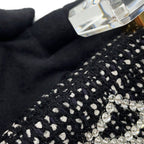 Chanel Clutch CC Logo Bijou Crystal Tweed Party Black — view 6