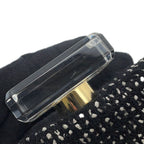 Chanel Clutch CC Logo Bijou Crystal Tweed Party Black — view 7