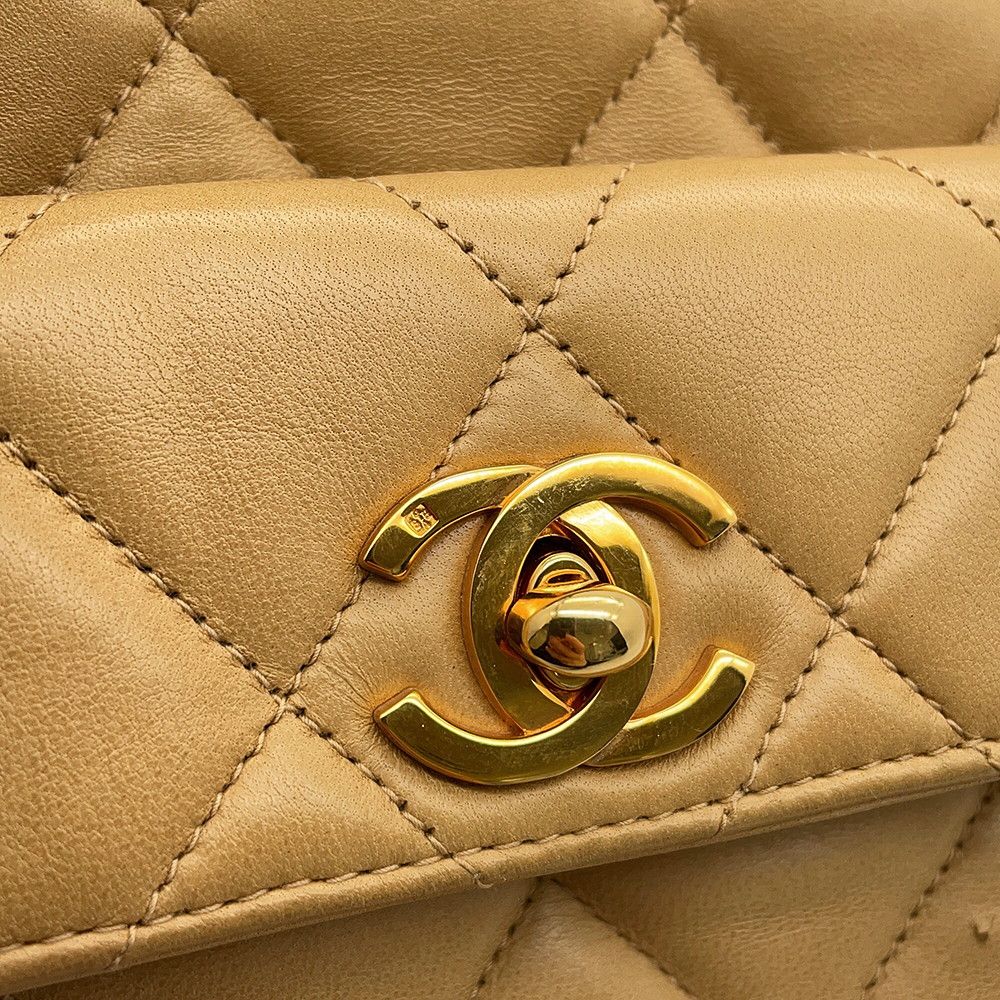 Chanel CC Logo Quilted Chain Lambskin Backpack — view 7