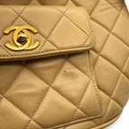 Chanel CC Logo Quilted Chain Lambskin Backpack — view 6