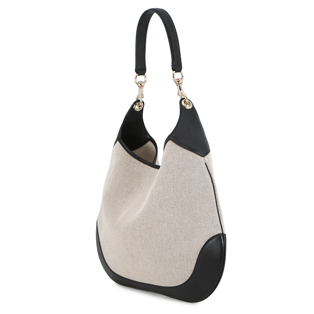Gucci Shoulder Bag Canvas Leather B Bag Tote Black — view 2