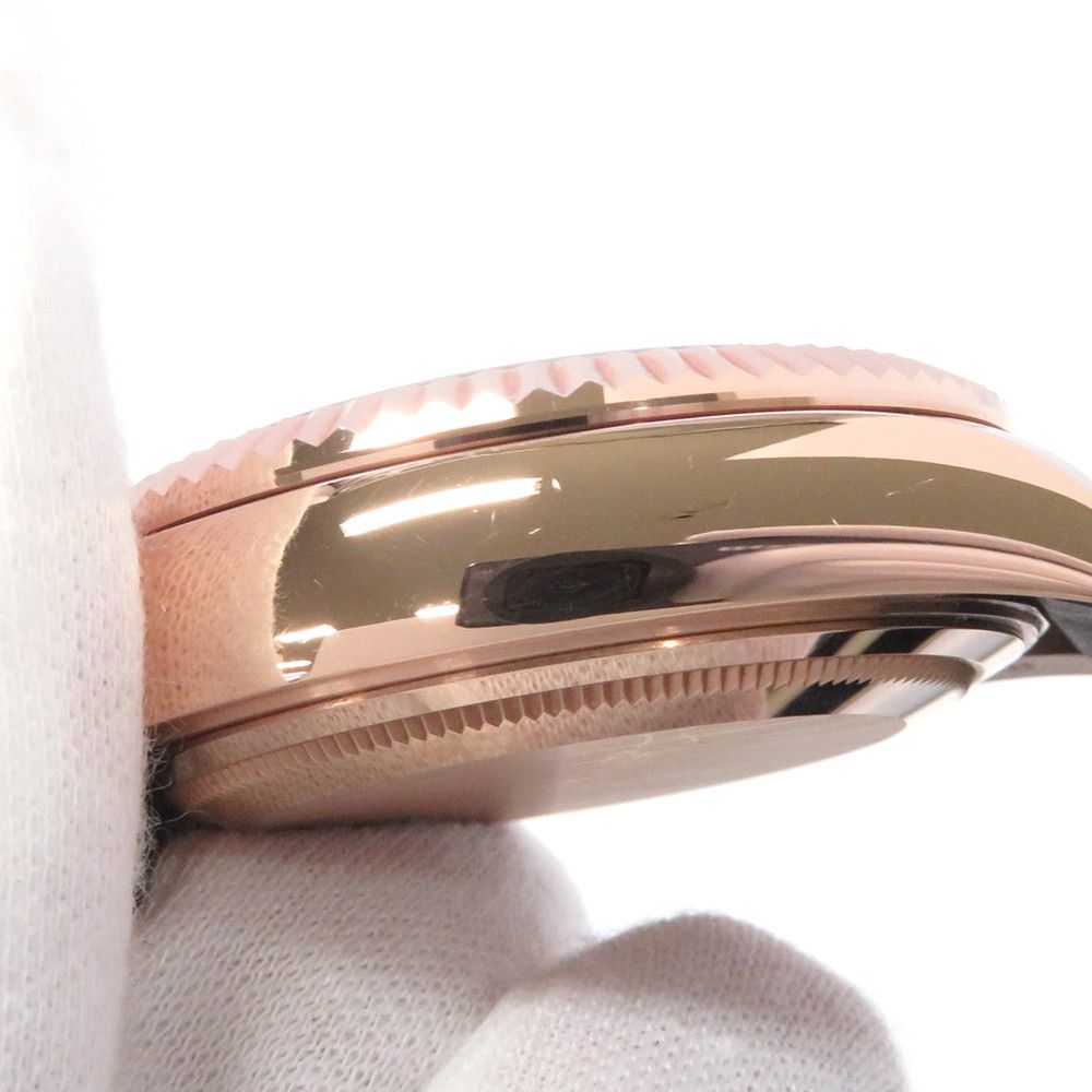 Rolex Sky Pink Gold Roulette Watch Chocolate Dial — view 9