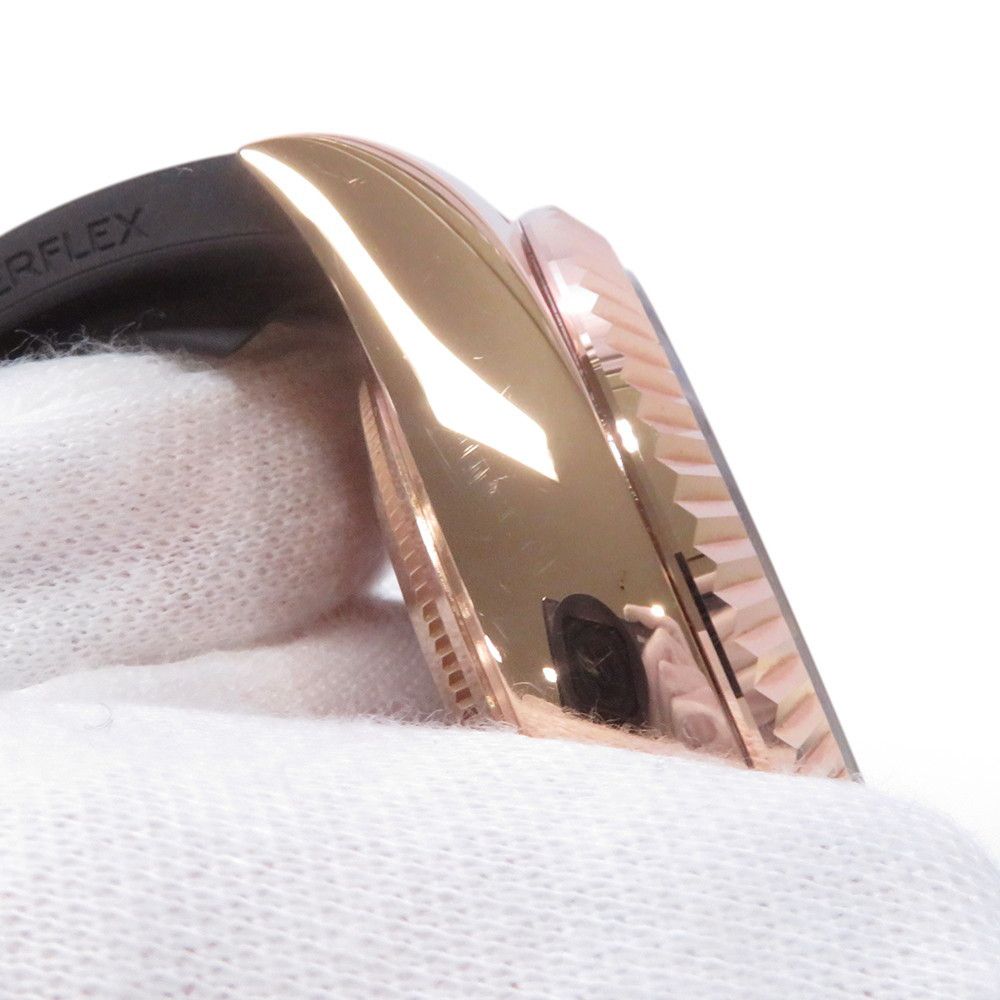 Rolex Sky Pink Gold Roulette Watch Chocolate Dial — view 8