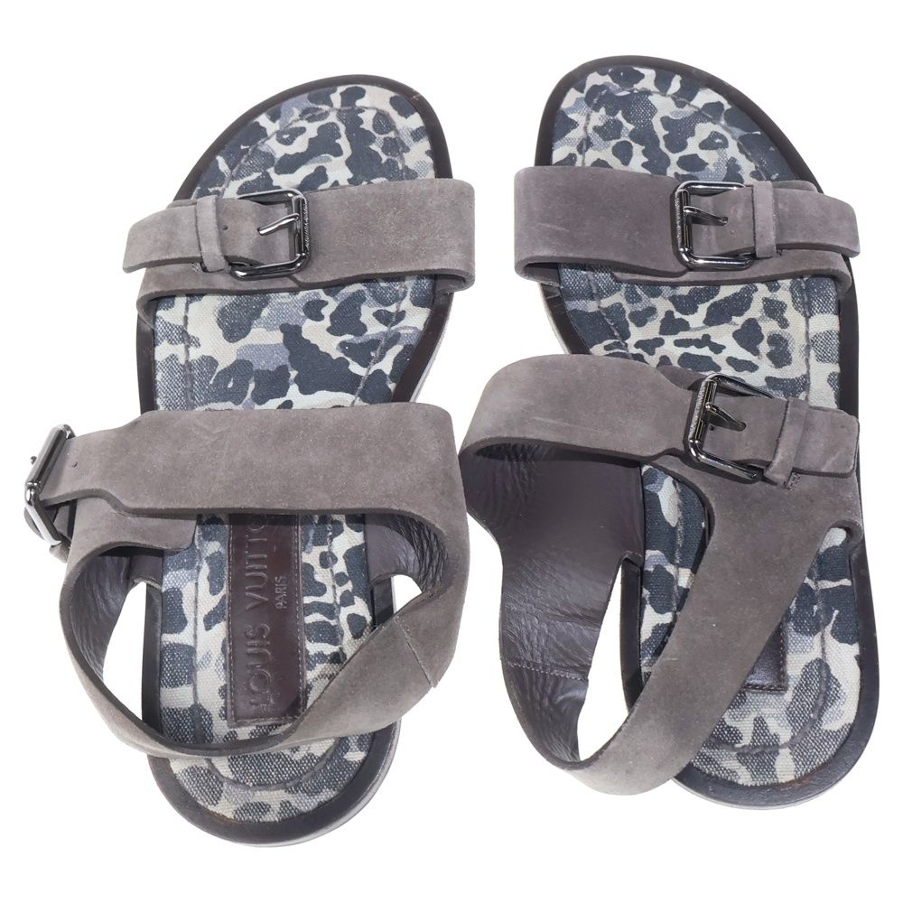 Louis Vuitton Sandals Slippers Suede Leopard Print — view 4