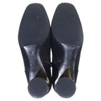 Louis Vuitton Monogram Suede High Heel Boots Black — view 5