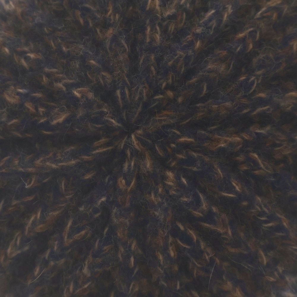 Prada Triangle Logo Melange Knit Bucket Hat Brown — view 5