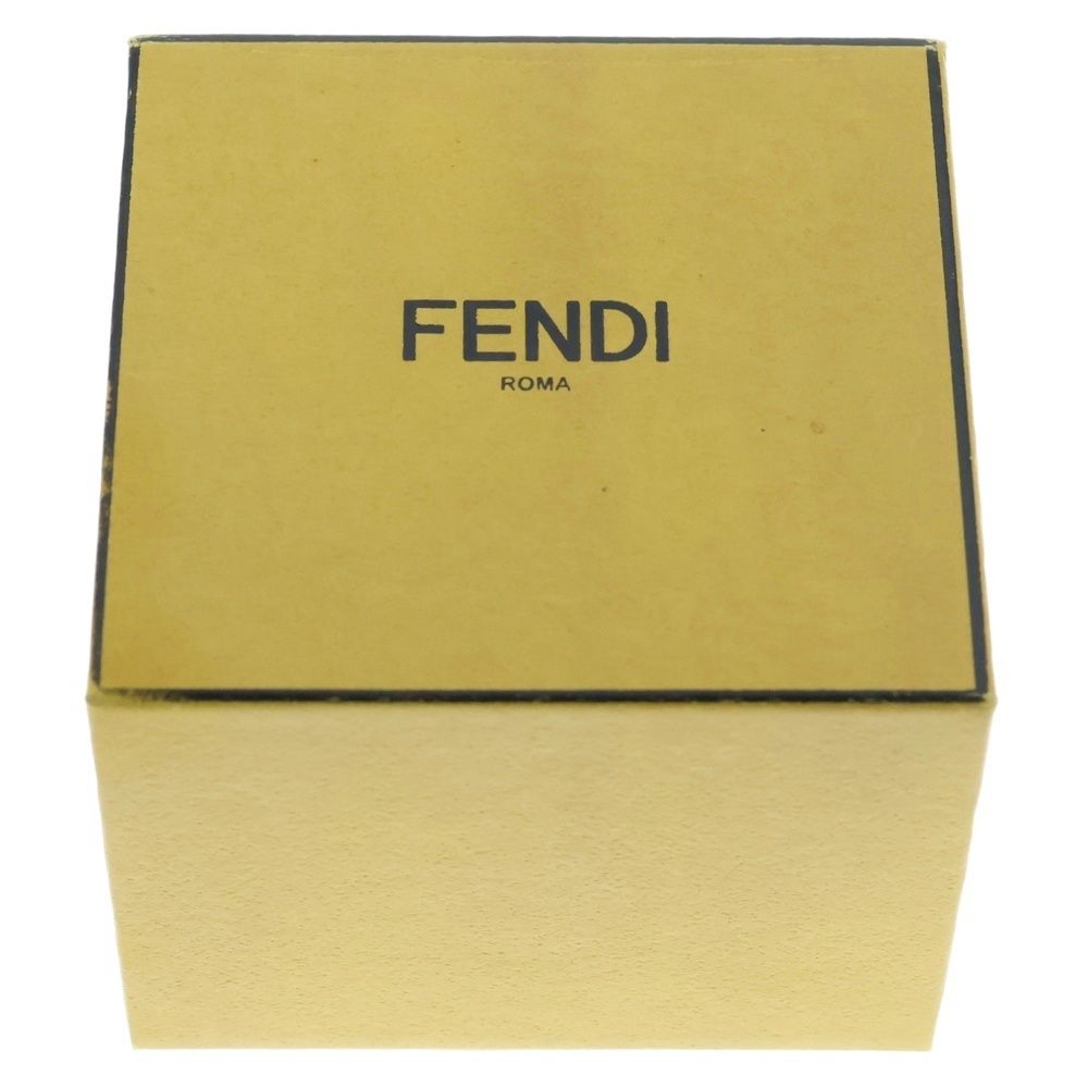 Fendi Logo Rhinestone Earrings Gold — view 6