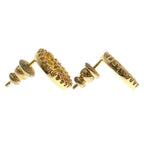 Fendi Logo Rhinestone Earrings Gold — view 4