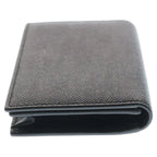 Saint Laurent Paris Front Logo Leather Card Case Black — view 3