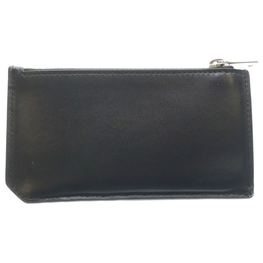 Saint Laurent Paris Front Logo Leather Fragment Card Case Black — view 2