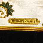 Hermes Carre 90 les Patineurs Joies Dhiver Winter Fun Scarf Black All Over — view 3