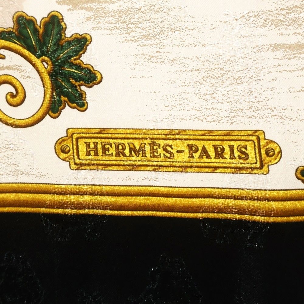 Hermes Carre 90 les Patineurs Joies Dhiver Winter Fun Scarf Black All Over — view 3